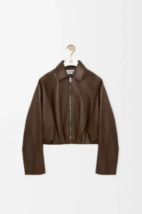 Draped Jacket in Nappa Lambskin