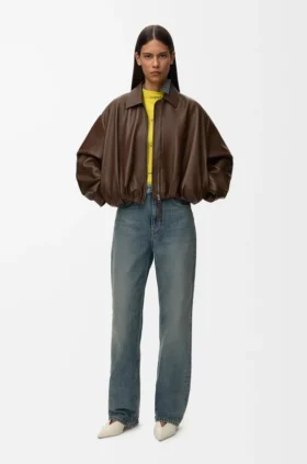 Draped Jacket in Nappa Lambskin