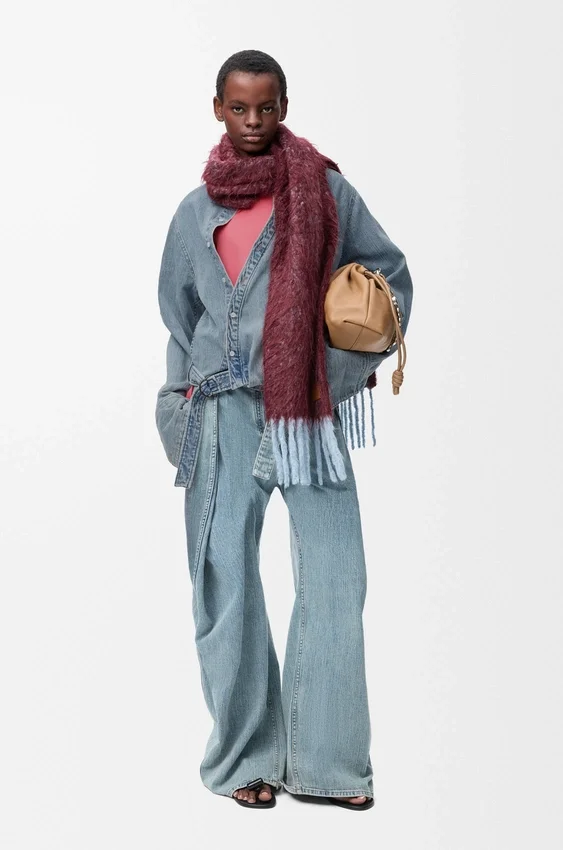 Draped Shirt in Denim Draped Shirt in Denim