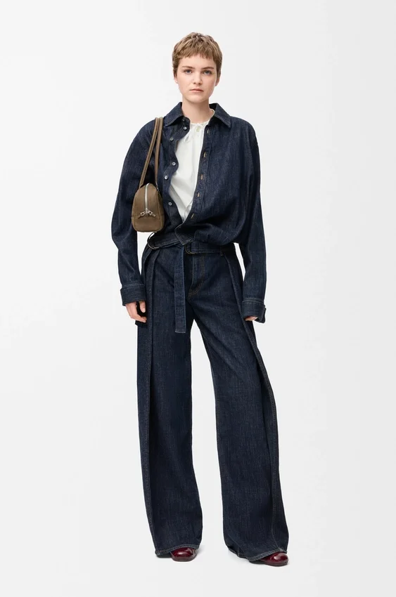 Draped Shirt in Denim Draped Shirt in Denim