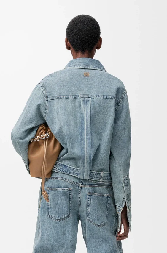 Draped Shirt in Denim Draped Shirt in Denim