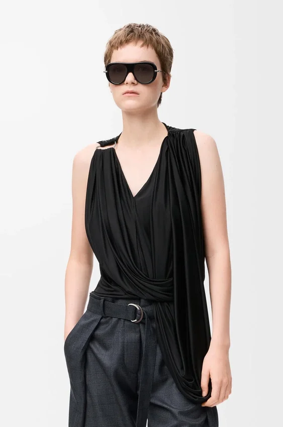 Draped Top in Viscose Draped Top in Viscose