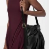 Draped Tote in Mellow Nappa Lambskin