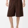 Drawstring Shorts in Suede Goatskin