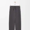 Drawstring Trousers in Cotton and Silk
