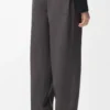 Drawstring Trousers in Cotton and Silk