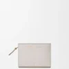 Duet Compact Wallet in Smooth and Grained Calfskin