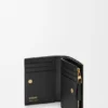 Duet Compact Wallet in Smooth and Grained Calfskin