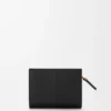 Duet Compact Wallet in Smooth and Grained Calfskin