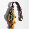 Fish Charm in Felt, Beads and Calfskin