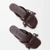 Flamenco Knot Mule in Lambskin