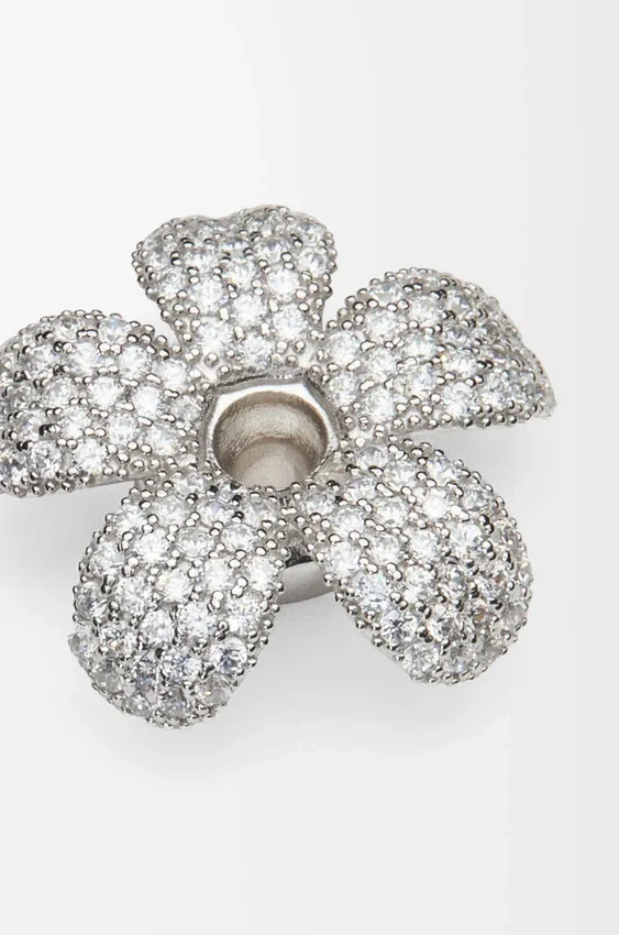 Flower Hat Pendant in Sterling Silver and Crystals Flower Hat Pendant in Sterling Silver and Crystals