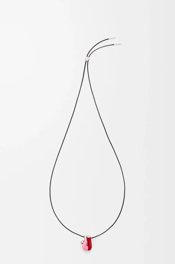 Hanging Acrobat Necklace in Sterling Silver and Enamel Hanging Acrobat Necklace in Sterling Silver and Enamel