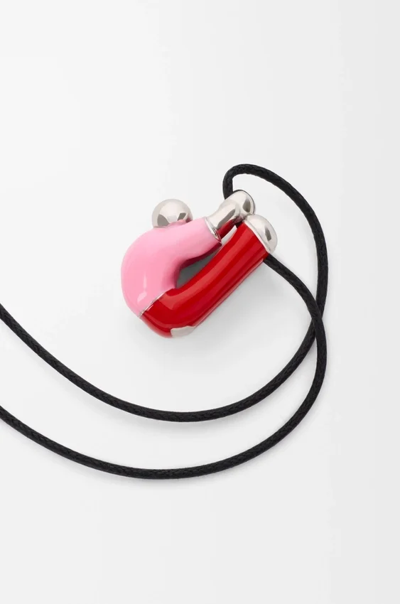 Hanging Acrobat Necklace in Sterling Silver and Enamel Hanging Acrobat Necklace in Sterling Silver and Enamel