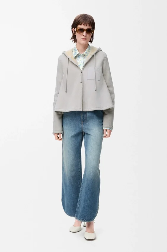 Hooded Jacket in Shearling Hooded Jacket in Shearling