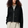 Hooded Jacket in Shearling