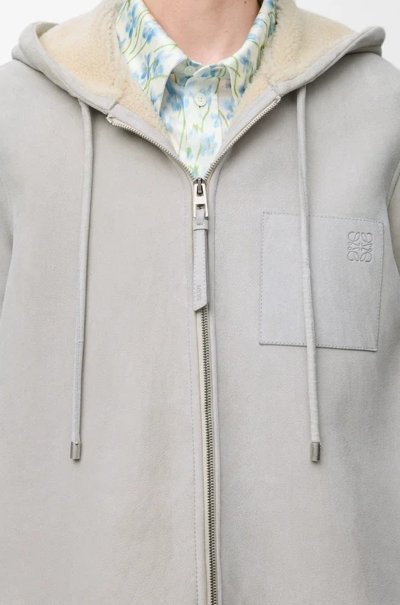 Hooded Jacket in Shearling Hooded Jacket in Shearling