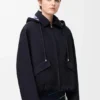 Hooded Parka in Cotton and Silk
