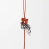 Hoopoe Bird Charm in Classic Calfskin