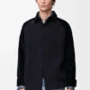 Hybrid Overshirt in Cotton and Wool