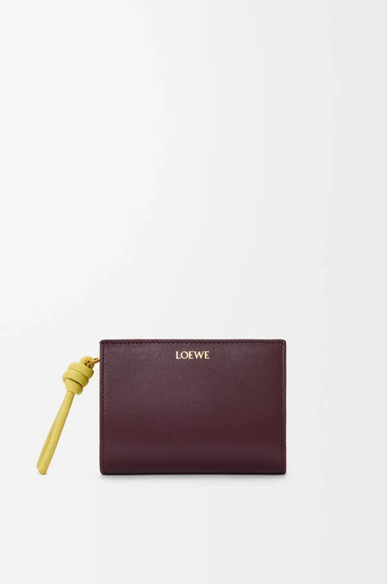 Knot Compact Wallet in Shiny Nappa Calfskin Knot Compact Wallet in Shiny Nappa Calfskin