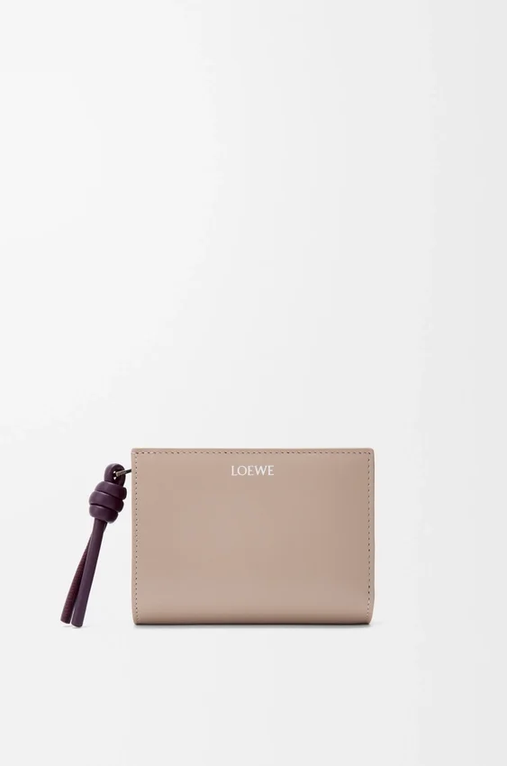 Knot Compact Wallet in Shiny Nappa Calfskin Knot Compact Wallet in Shiny Nappa Calfskin