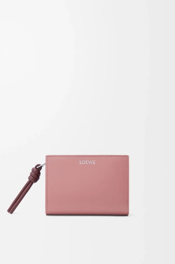 Knot Compact Wallet in Shiny Nappa Calfskin Knot Compact Wallet in Shiny Nappa Calfskin