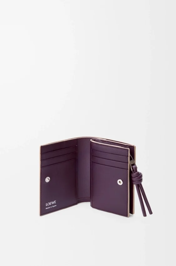 Knot Compact Wallet in Shiny Nappa Calfskin Knot Compact Wallet in Shiny Nappa Calfskin