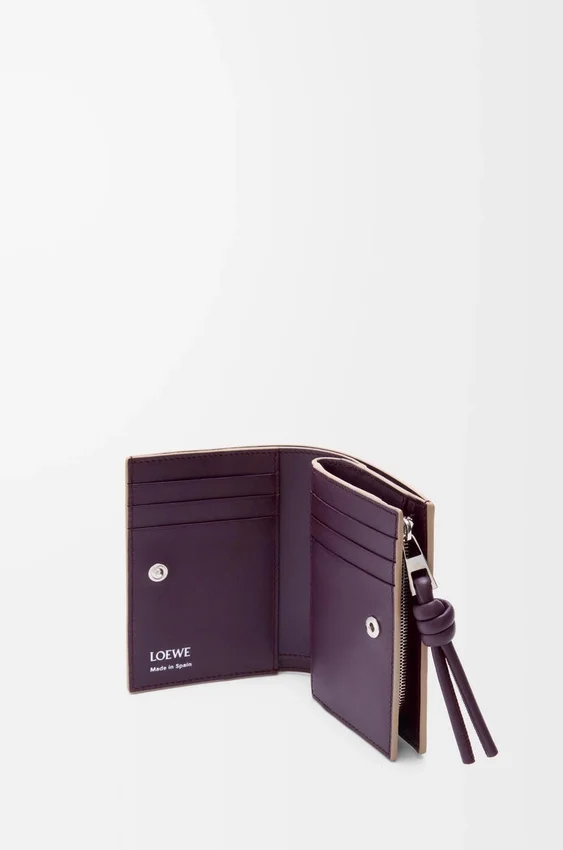 Knot Compact Wallet in Shiny Nappa Calfskin Knot Compact Wallet in Shiny Nappa Calfskin