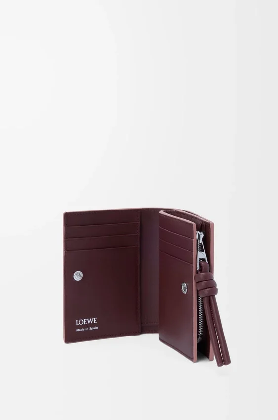 Knot Compact Wallet in Shiny Nappa Calfskin Knot Compact Wallet in Shiny Nappa Calfskin