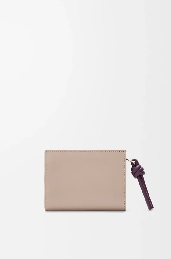 Knot Compact Wallet in Shiny Nappa Calfskin Knot Compact Wallet in Shiny Nappa Calfskin