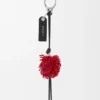 Lion Head Charm in Crochet and Calfskin