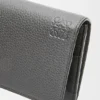 Long Horizontal Wallet in Soft Grained Calfskin
