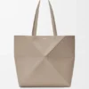 Medium Horizontal Puzzle Fold Tote in Soft Grained Calfskin