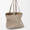 Medium Horizontal Puzzle Fold Tote in Soft Grained Calfskin