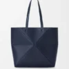 Medium Horizontal Puzzle Fold Tote in Soft Grained Calfskin