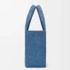 Medium Loewe Font Tote in Raffia