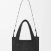 Medium Loewe Font Tote in Raffia