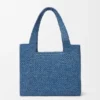 Medium Loewe Font Tote in Raffia
