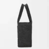 Medium Loewe Font Tote in Raffia