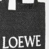 Medium Loewe Font Tote in Raffia