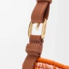 Medium Loewe Swing Bag in Raffia and Calfskin