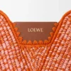 Medium Loewe Swing Bag in Raffia and Calfskin