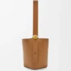 Medium Pebble Bucket in Smooth Calfskin