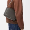 Medium Pebble Messenger Bag in Smooth Calfskin