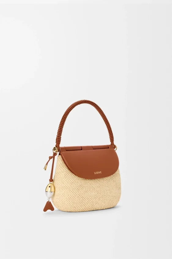 Medium Pescador Bag in Raffia and Calfskin Medium Pescador Bag in Raffia and Calfskin