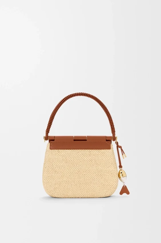Medium Pescador Bag in Raffia and Calfskin Medium Pescador Bag in Raffia and Calfskin