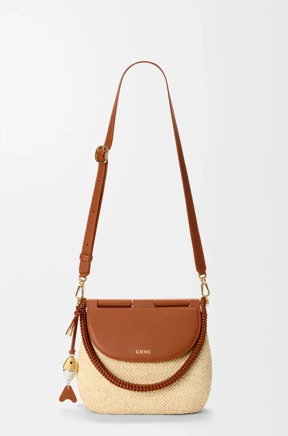 Medium Pescador Bag in Raffia and Calfskin Medium Pescador Bag in Raffia and Calfskin