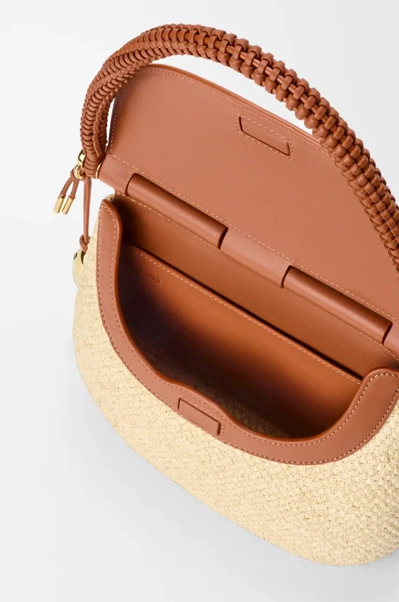 Medium Pescador Bag in Raffia and Calfskin Medium Pescador Bag in Raffia and Calfskin