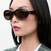 Mini Anagram Oval Sunglasses